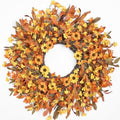 Ghrdopy 24 Inch Fall Wreath Front Door, Artificial Daisy Decor by Ghrdopy