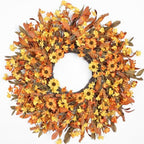 Ghrdopy 24 Inch Fall Wreath Front Door, Artificial Daisy Decor by Ghrdopy