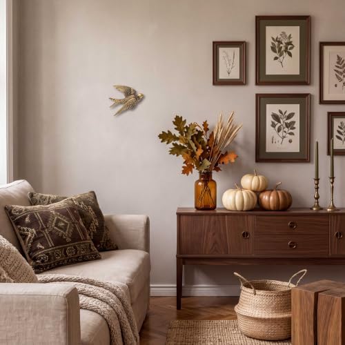 1 Piece Vintage Swallow Wall Decor, 4.7 Inch 3D Resin Bird Art Sculpture - Image 4