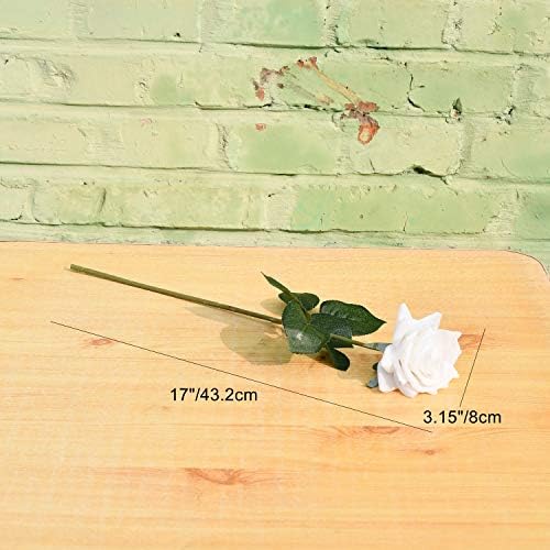 Mandy's Artificial 10 Stems Silk White Rose - Image 2
