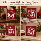 Christmas Decorations Joy Nativity Red Christmas Snowflake Xmas Wood Sign - Image 6