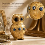 TOHLUCS 4.8" Resin Gold Owl Statue Home Decor with Evil Eye Protection - Image 6
