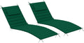 Sundale Outdoor Olefin Quilted Lounge Cushion Set of 2, Patio Foldable Chaise by SundaleOutdoor