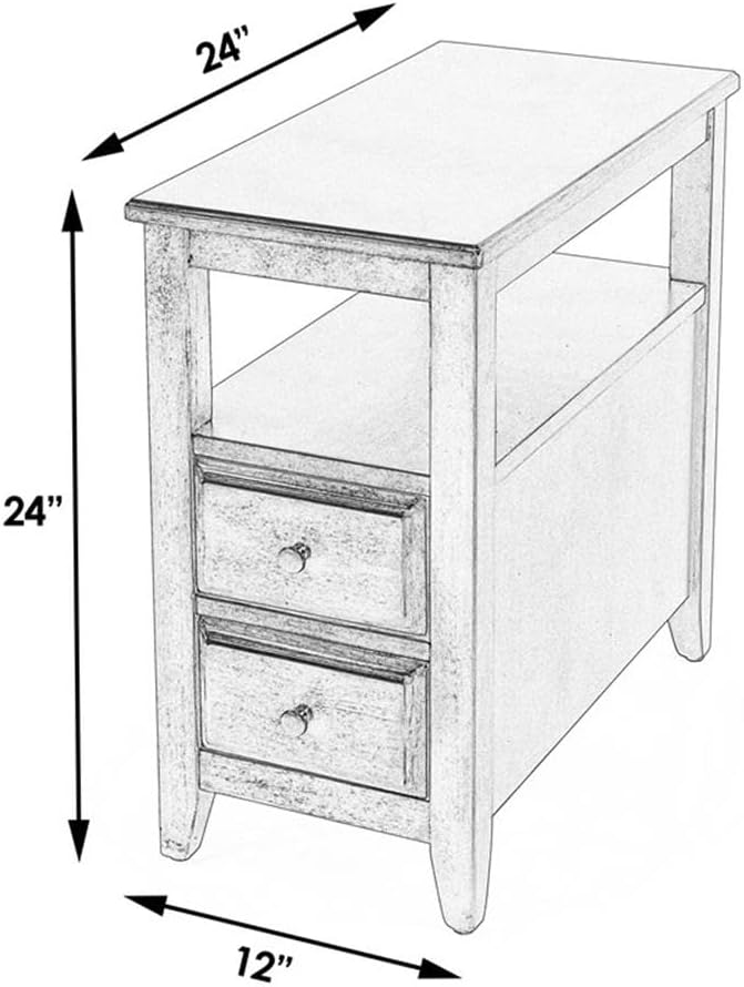 Beaumont Lane Transitional Wood Side Table, Poplar Wood - Image 3