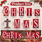 Threehoney 9 Pcs Nativity Christmas Wood Block, Rustic Christmas Sign Decor - Image 2