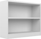 Bush Home Small 2 Shelf Bookcase, 2 Tier Bookshelf Storage Cabinet by BushHome