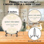 Spiritual Home Decor, Quiet The Mind And The Soul Will Speak Wood Sign, Yoga Room Meditation Room Decor For Table Shelf, Inspirational Gifts For Woman Man Family Friend -c13 - Image 2