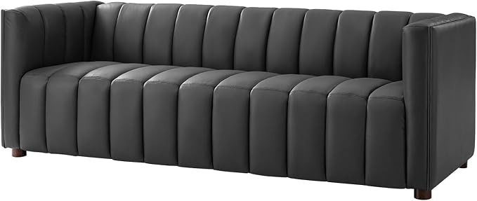 HULALA HOME 83" Genuine Leather Sofa - Image 9