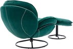 TRIPLE TREE Modern Accent Chair, Mid-Century Lounge Chair and Ottoman Set - Image 5