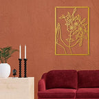 AGIOTA 3 Pcs Gold Metal Wall Decor, Minimalist Floral Women Line Drawing Wall Art, Elegant Abstract Lady Silhouette Metal Wall Hanging for Home Bedroom Living Room - Image 2