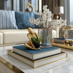 Senea Kay Modern Abstract Statue with Removable Faux Succulents Plants – Resin Figurine Home Decor Accents, Coffee Table Shelf Styling. Collectible Art Luxury Gift Items Woman thinker sculpture (Gold) - Image 2