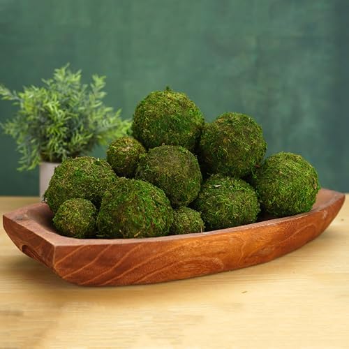 Decorative Moss Balls Set - Fake Moss Balls for Bowl Fillers, Centerpiece Decor, Home Decor, Vase Filler, Wedding Decor, Table Arrangement, Coffee Accents, DIY Crafts (Large - 3.2"-Set of 6) - Image 5