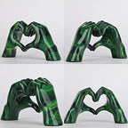 Resin Sculpture, Fluid Green Heart Decoration, Modern Art Statue for Home Decor for Valentine's Day, Wedding, Anniversary - Image 6