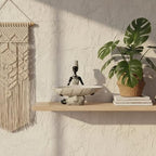 Lescafita African Woman Tray Figurine White Leaf Bowl Sculpture - Image 5