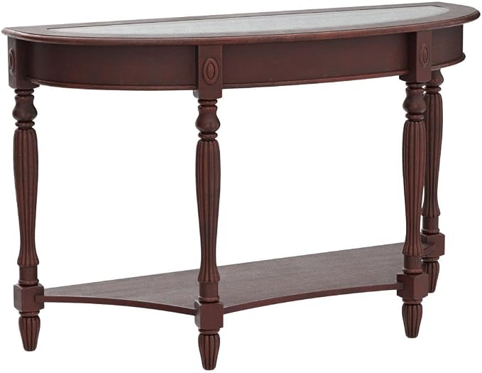 PADMA HOUSE Traditional Solid Wood Semi-Circle Sofa Table - Image 4