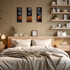 DONFENTHY 3 Pcs Orange Bedroom Decor Orange Rose Wooden Bathroom Wall Decor Inspirational Farmhouse Office Signs With SHE Bible Words Decor For Women Bedroom Home (12x4Inch) - Image 3