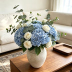 6 PCS Blue Hydrangea Artificial Flowers, Latex UV Resistant Fake Flowers - Image 3