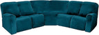 LightInTheBox 7-Piece Velvet Stretch Reclining Couch Covers 5 Seats Corner Sofa by LTLIGHTS