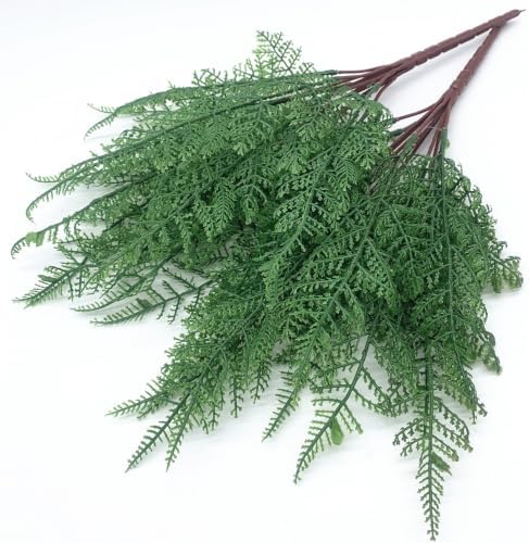 Artificial Ferns Plants Indoor Decor Fake Boston Fern for Outdoors 4 Pack, Faux Plastic Greenery Shrubs Home Garden Verandah Kitchen Bathroom Decoration Wedding Party Christmas DIY Bundles Bush 4 Pcs - Image 7