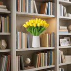 Yellow Artificial Tulips, 20 Pcs PU Real Touch Faux Flowers - Image 6