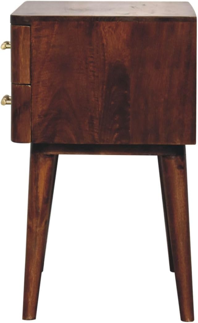 Scandinavian Design Chestnut T-Bar Nightstand - Image 9