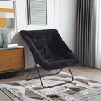 Tiita Comfy Folded Chair, Soft Faux Fur Oversized Folding Accent Chair - Image 2