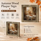 Fall Dining Table Wood Plaque Sign, Autumn Farmhouse Shelf Decor 32 - Image 2