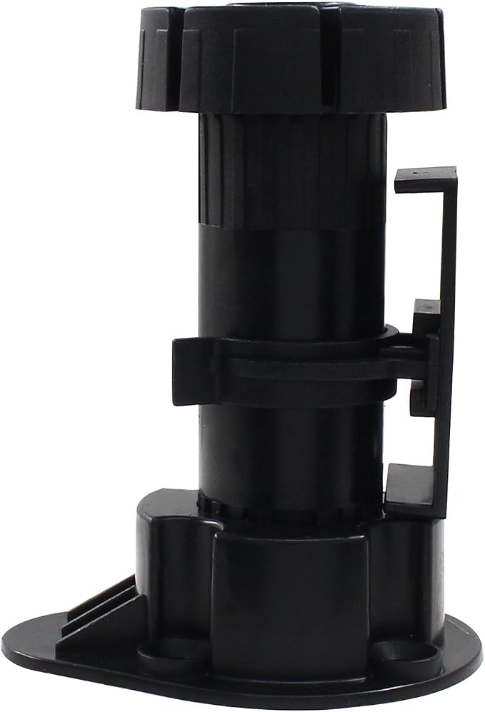 Jiozermi 12 Pack Black Plastic Cabinet Legs, Adjustable Furniture Feet - Image 4