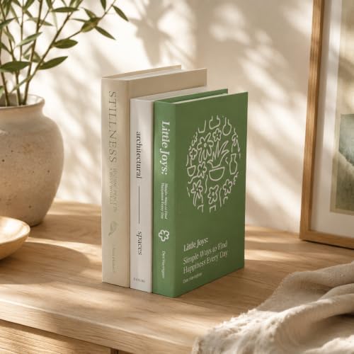 3 PCS Faux Decorative Books for Home Decor-Coffee Table Books Decor-Aesthetic Fake/Faux Books (Stillness Little Joyes Architectural) - Image 5