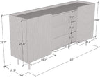 Meble Furniture Dalia 160cm x 45cm x 75cm Engineered Wood Sideboard — Cashmere - Image 2