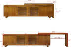 LKTART Mid Century Modern TV Stand, Extendable Entertainment Center - Image 2