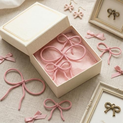 Barydat 6 Pcs Pink Bow Wall Decor, Coquette Bow Nursery Classroom Decor - Image 3