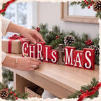 Threehoney 9 Pcs Nativity Christmas Wood Block, Rustic Christmas Sign Decor - Image 5