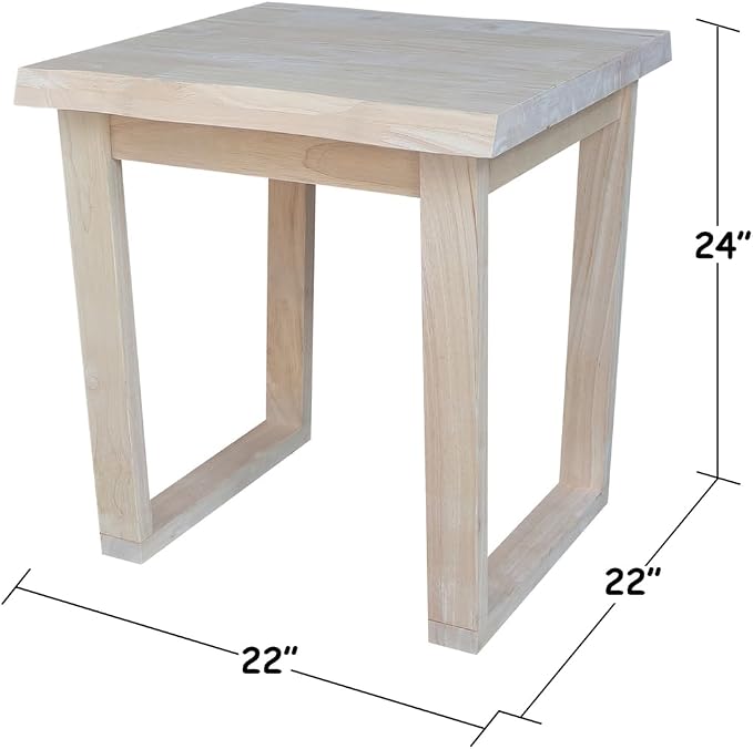 International Concepts Live Edge Solid Wood End Table - Image 3