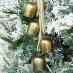 Christmas Bells,Vuskly Gold Bells Metal Hanging Bells with Jute Rope - Image 3