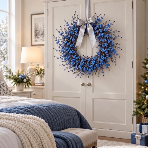 10Pcs Blue Jasmine Flowers 29.5" Artificial Pussy Willow Branches for Vase - Image 5