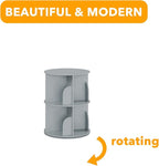 SpaceAid 2 Tier Rotating Bookshelf Tower, Spinning Bookcase Lazy Susan - Image 7