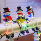 Dazzle Bright Christmas Figurines, Set of 3 Resin Santa Snowman Sitters with Dangling Legs, Xmas Table Fireplace Shelf Sitters Decorations Sitting Figurines Ornament for Indoor Home Decor - Image 5