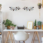 Zhengmy 2 Pcs Metal Leaf Wall Art Vine Branch Decor,Pastel Colors - Image 4
