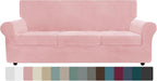 ZNSAYOTX Oversized Velvet Couch Cover 4 Piece Stretch Sofa Covers by ZNSAYOTX