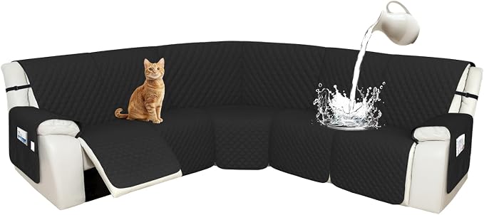 Arfntevss Recliner Sectional Couch Covers 1OO% Waterproof L Shape Sofa Cover by Arfntevss