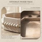 EOSAHR Pine Wood Decorative Tray: Serving Tray for Room Decor, LightNatural - Image 6