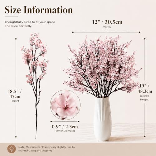 Mandy's 6 Bundles Artificial Light Pink Baby’s Breath Flowers - Image 3
