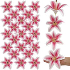 Large Artificial Lily Heads with Stamen, Light Pink, 25 Pack by Unknown