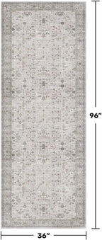 Washable Long Runners for Hallways, 3x8 Low Pile Kitchen Runner Rug, Bohemian - Image 2