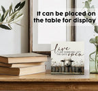 Sheep Decor Signs - Farmhouse Live Like Someone Left The Gate Open Sign, Farm Easter Sheep Decor For Home Office Badroom - Image 3
