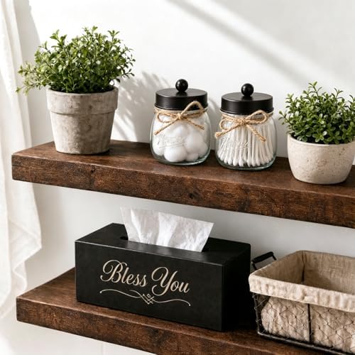 SheeChung 3 Pack Glass Mason Jar Qtip Holder, Bronze Stainless Steel Lids - Image 5