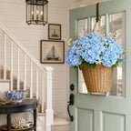 6 PCS Blue Hydrangea Artificial Flowers, Latex UV Resistant Fake Flowers - Image 5