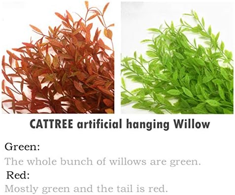 Artificial Hanging Vine, 10 Pcs Weeping Willow Plastic Plants Greenery Leaves Faux Ivy Garland Fake Plant UV Resistant for Indoor Outdoor Garden Door Wall Baskets Wedding Party Table Decoration Green - Image 5