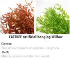 Artificial Hanging Vine, 10 Pcs Weeping Willow Plastic Plants Greenery Leaves Faux Ivy Garland Fake Plant UV Resistant for Indoor Outdoor Garden Door Wall Baskets Wedding Party Table Decoration Green - Image 5